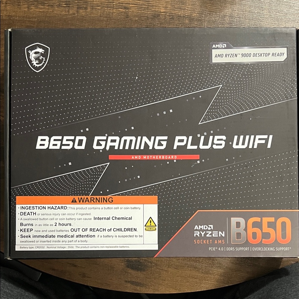 MSI B650 Gaming Plus WiFi Motherboard - Black and Red